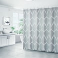 thumbnail image 5 of SIXLON Waterproof Polyester Shower Curtain 72x72 Gray with Hooks - Hotel, 5 of 7