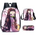 thumbnail image 1 of 3 Piezas Demon Slayer Nezuko Niños Nuevas Mochilas De Anime Niña Princesa Estudiante Bolígrafo Escolar Bolsos Niño Bolso De Hombro Drop Envío, 1 of 4