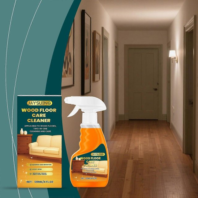 JAYSUING Wood Floor Care Cleaner Spray 120ml Wood Floor Polish Stain Removal Cleaner for Living Room