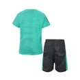 thumbnail image 2 of TiaoBug Kids Boys Quickly Dry Sportsuits Football Basketball Game Training Athletic Tracksuit Short Sleeve T-shirt And Shorts Set Green 2-3, 2 of 7