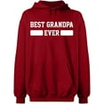 thumbnail image 2 of OXI Hoodie Sweatshirt - Best Grandpa Ever, Basic Casual Hoodie for Men's and Women Fleece Hoodie Long Sleeve - Antiquee Cherry 2X-Large, 2 of 3