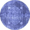thumbnail image 1 of Ahgly Company Machine Washable Indoor Round Persian Blue Traditional Area Rugs, 6' Round, 1 of 4