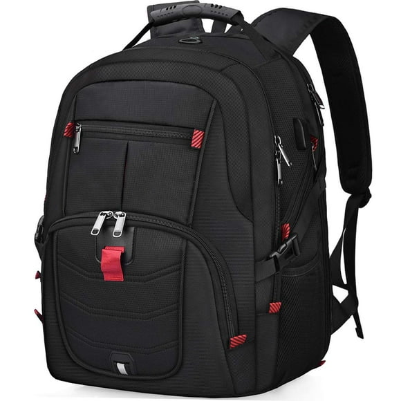 NUBILY - Mochila para portátil de 17 pulgadas, impermeable, extragrande, mochila de viaje TSA antirrobo, universidad, negocios, para hombre, con puerto de carga USB, 17.3, mochila para computadora de