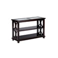thumbnail image 2 of Jofran Panama Sofa/TV Stand with Tempered Glass Inserts in Brown, 2 of 4