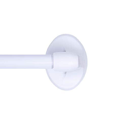 kn40324 White Magnetic Cafe Curtain/Towel Rod!! 5/8" Diameter!! 16-28""! 