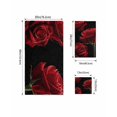 thumbnail image 4 of Red Rose Towel Set of 3, Soft Microfiber Bath Towels, Hand Towel, Washcloths, Vintage Abstract Garden Flower Floral Black Quick-Dry Absorbent Towels for Bathroom Kitchen Hotel Beach Gym Spa, 4 of 7