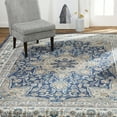 thumbnail image 2 of Home Dynamix Tremont Magnolia Traditional Medallion Area Rug, Navy Blue/Ivory, 7'10"x10'5", 2 of 6
