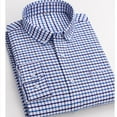thumbnail image 3 of Men Clothing, Men's Long Sleeve Oxford Formal Shirt Plaid Button Down Collar Shirts Casual Spring Dress Work Shirt with Pocket, 3 of 3