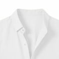 thumbnail image 6 of DPTALR Men's Casual Short Sleeve Beach Shirt，Summer Button Up Shirt Top,White,Big and Tall Men XXL, 6 of 6