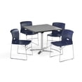 thumbnail image 2 of OFM Multi-Use Break Room Package, 36" Square Flip-Top Table with Contract Chairs, Mahogany Finish with Navy Seats (PKG-BRK-076), 2 of 2