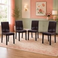 thumbnail image 7 of SUDICA Brown Faux Leather Dining Chairs Set of 4, Upholstered High Back Chairs for Dining Room, 7 of 7