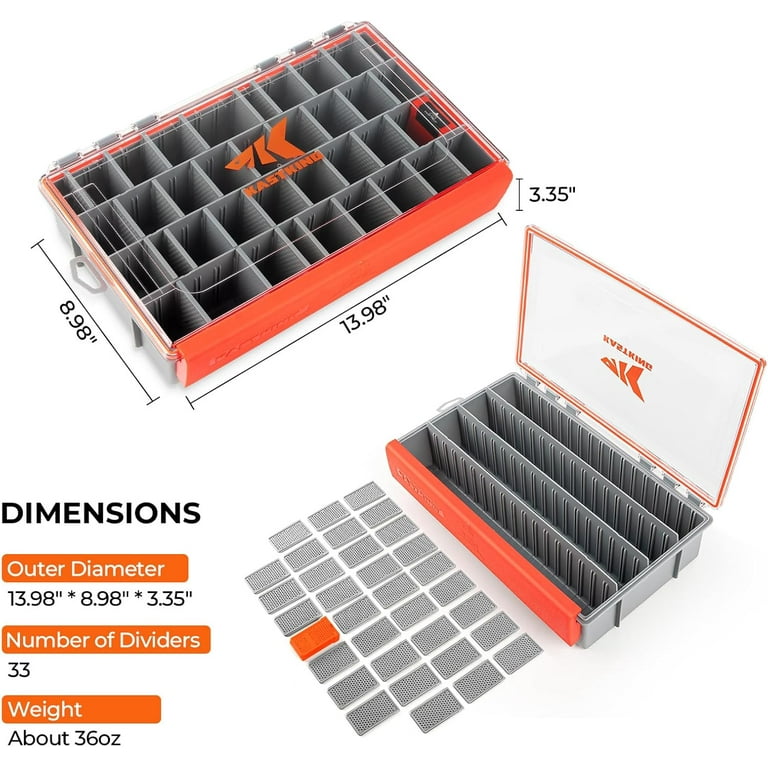 KastKing Waterproof Tackle Box, 3700 Deep Tackle Trays, HyperSeal Organizer, Adjustable Dividers - Walmart.com KastKing Waterproof Tackle Box, 3700 Deep Tackle Trays, HyperSeal Organizer, Adjustable Dividers - Walmart.com