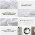 thumbnail image 5 of Mildly 3 Pieces Duvet Cover Set, 1 Duvet Cover with Zipper Closure and 2 Pillow Shams (White, King Size), 5 of 6