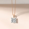 thumbnail image 3 of 3 Carat Princess IGI Certified Lab Grown Diamond Pendant Necklace For Women | FG-VS Solitaire Pendant Necklace 14K Yellow Gold | Martina Solitaire, 3 of 6