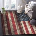 thumbnail image 5 of Area Rugs Indoor Non-Slip Rectangle Rug 2.7x5 Ft Retro USA Flag Stars Stripes Wood Grain Independence Day Rug Rubber Backing Floor Mats Non Shedding Home Decor Carpet for Entryway Living Room, 5 of 8