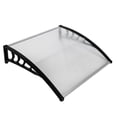 thumbnail image 6 of Front Door Awnings,40"L x 38"W DFITO Window Awning, Modern Polycarbonate Canopy Awning, Rain Snow Sun Protection Awning For Doors/ Porches/ Terraces/ Windows,Transparent Board & Black Bracket, GJ66, 6 of 10