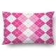 thumbnail image 1 of Funda de almohada ABPHQTO Patrón Argyle de Navidad Rosa y Blanco 50x75 cm, 1 of 1