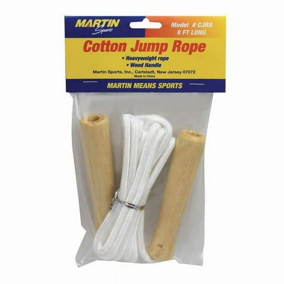 Dick Martin Sports MASCJR8-6 Jump Rope Cotton 8wood Handle - 6 Each