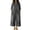 Gray, variant on Women's Fashion Sexy Single Breasted Shirt Loose Jumpsuit Black L