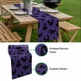 thumbnail image 5 of Halloween Table Runner - 108 Inch Long, Kitchen Dining Table Runner Dresser Scarves, Purple Black Crow Spooky Scary Animals Farmhouse Decor for Coffee Tables Wedding Party Banquet, 5 of 8