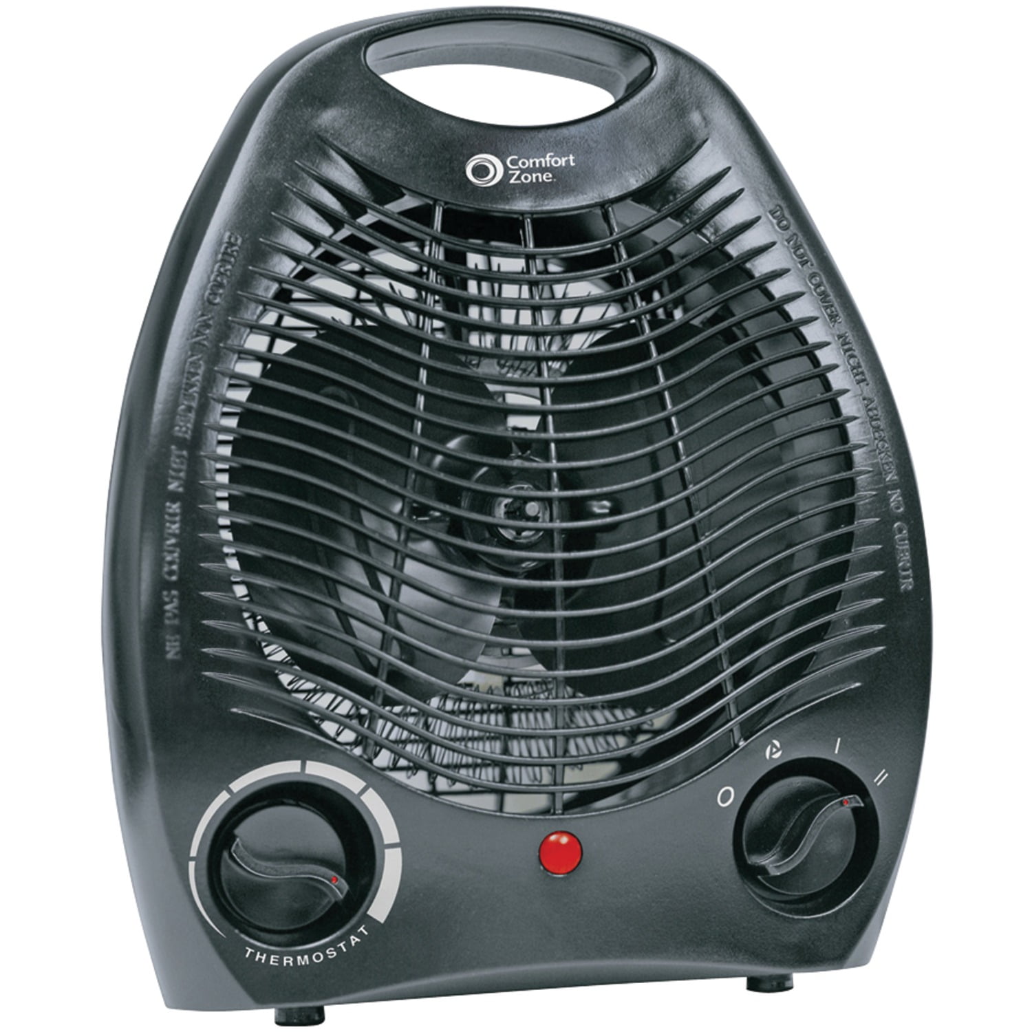 Comfort Zone 1500 Watt 3 Speed Fan Forced Energy Save Space Heater White Walmart Com