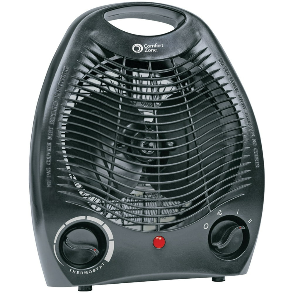 Comfort Zone Black 1500 Watt Portable Heater with Thermostat - Walmart