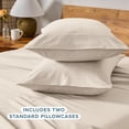 thumbnail image 4 of Bare Home Flannel Pillowcase Set - 100% Flannel Cotton - Double Brushed - King Set of 2, Sand, 4 of 8