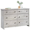 thumbnail image 3 of Pemberly Row Commode Transitionnelle à 6 Tiroirs en Bois Manufacturé Blanc, 3 of 10