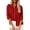 Red, variant on OKBOP Blouses & Button-Down Shirts,Solid Color Button Down Shirts V Neck Loose Blouse Longt Sleeve Casual Work Tunic Tops With Pocket for Women