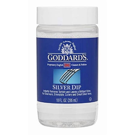 Goddard’s Silver Cleaner Dip – Silver Jewelry Cleaner Solution for Filigree Metalwork & Small Items – Professional Use Silver Tarnish Remover – Silverware Cleaning Supplies (10 oz)