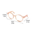 thumbnail image 2 of Pet Cosplay Glasses Round Plastic Eyewear for Cats and Small Medium Dogs, Clear Lens Photo Props, Adjustable Head Strap, 2 of 2