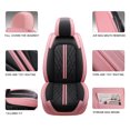 thumbnail image 5 of OTOEZ Universal Car Seat Cover Pink Nappa Leather Luxurious 5 Seats, Front Rear Seat Protector Full Set, Waterproof Cushion Fit Most Honda Toyota Chevy Ford Nissan Vehicle Truck SUV, 5 of 11