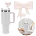 thumbnail image 2 of Lindas Paja Con Lazo Tazas Silicona Pajitas Reutilizables A Prueba Polvo para 30/40 OZ, 2 of 9