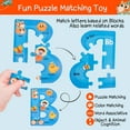 thumbnail image 5 of NAODONGLI Rompecabezas de madera del alfabeto para niños pequeños de 3 años en adelante Montessori Aprendizaje preescolar ABC Palabras a la vista Rompecabezas de letras para niños pequeños Juguetes de, 5 of 5