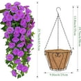 thumbnail image 2 of Artificial Hanging Plants Outdoors, Fake Hanging Flowers with Basket, Faux Vine Bougainvillea for Urn Fillers Front Porch Patio Outside Summer Decor, 2 of 4