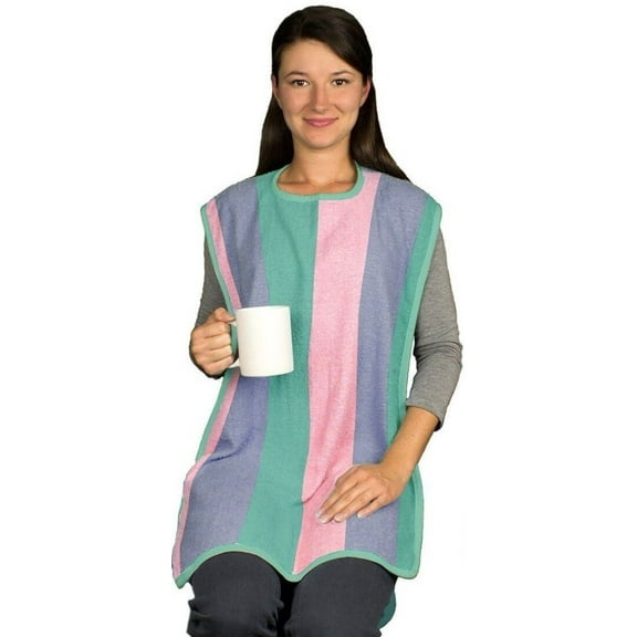 Long Length Adult Bib X Large 18x35 Clothing Protector Super Absorbent Baystripe