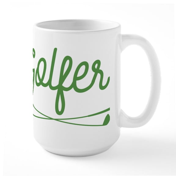 CafePress - Golfer Large Mug - 15 oz Ceramic Large White Novelty Mug