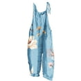 thumbnail image 2 of ICHUANYI Clearance Women Ladies Printed Summer Sleeveless Backless Loose Long Playsuits Rompers Jumpsuit(Light Blue, M) ICHUANYI WER2023080815184, 2 of 5