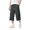 Dark Gray, variant on WDDDD Men‘s Baggy Sweat Shorts 3/4 Length Below Knee Drawstring Casual Y2K Athletic Pants Dark Gray S