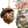 thumbnail image 6 of 3 Pcs Rustic Woodland Christmas Ornaments, Acrylic Acorn Hanging Decorations, Forest-Inspired Holiday Decor for Christmas Trees, Wreaths, Garlands and Farmhouse Displays, 6 of 8