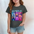 thumbnail image 2 of K pop Demon Chandail pour Filles, T-Shirt Graphique Mignon avec Dessin Animé, T-Shirt Tendance et Drôle, Chandail pour Enfants, Hauts Roses, Manches Courtes, Col Ras du Cou, 2 of 4