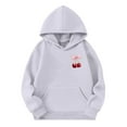thumbnail image 6 of YunPes Girl's Cherry Graphic Hoodies Kids Bow Cherry Pullover Hooded Sweatshirt Boys Long Sleeve Oversized Sweaters Cute Preppy Coat, 6 of 8