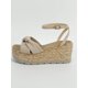 thumbnail image 3 of Fashion Apricot Sandals For Women, Knot Decor Ankle Strap Wedge Sandals, 3 of 5