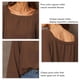 thumbnail image 4 of Blusa Cuello Cuadrado Color Puro Linterna Manga Larga Dobladillo Casual Top De Moda Para Mujer Marrón Oscuro L, 4 of 5