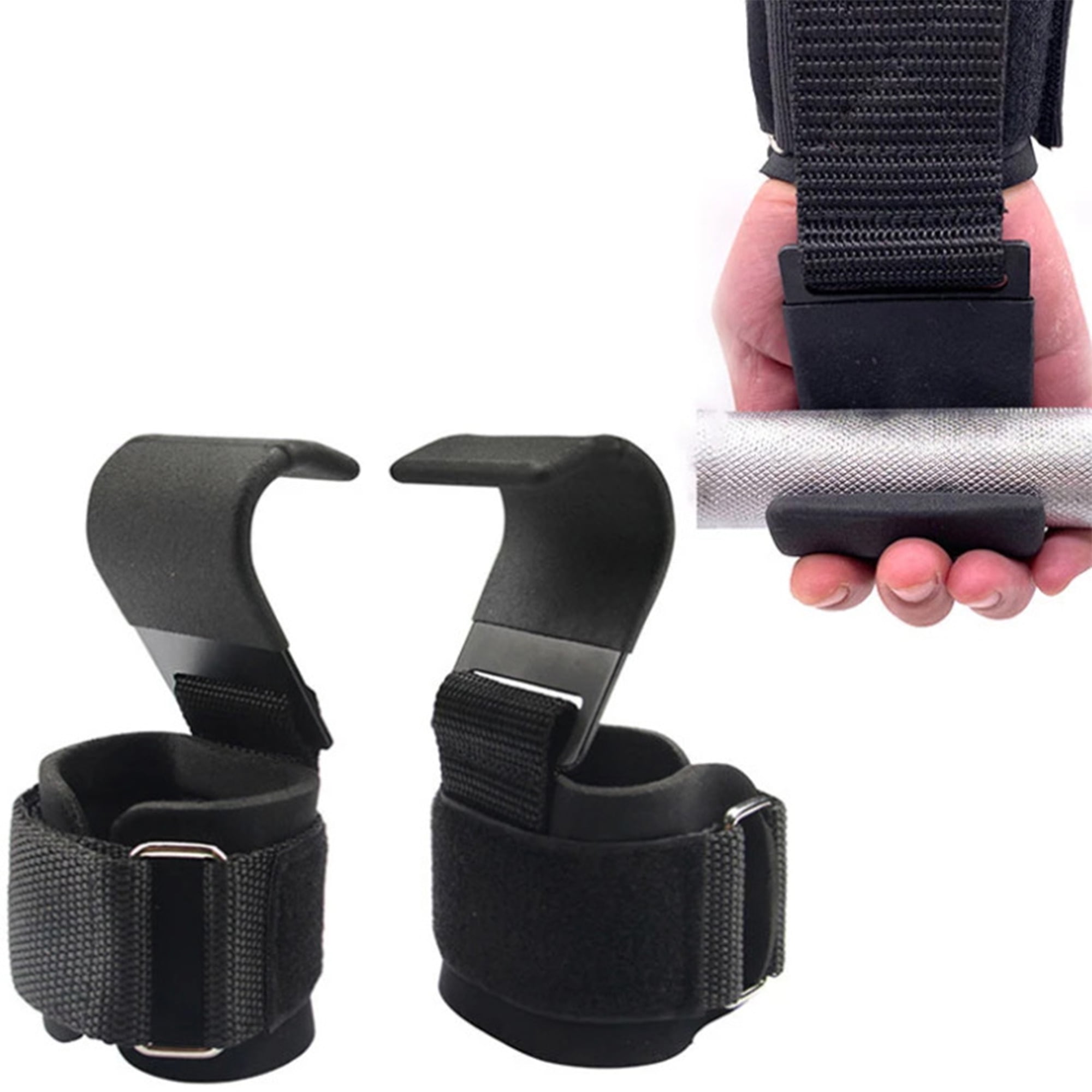 YasTant Weight Lifting Hooks Straps Pair, Heavy Duty Lifting Wrist