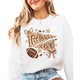 thumbnail image 5 of Football Season Sweatshirt Women Coquette Bow Pennant Game Day Crewneck, White Sweatshirt, M, 5 of 8