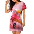 thumbnail image 2 of Lsque Colorful Cartoon Biplane Pattern Nightgowns for Women Sleep Shirts Short Sleeve Nightshirt Pullover Nightdress Soft Sleepwear Relaxed Fit Nightdress, 2 of 6