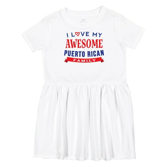 Inktastic Puerto Rico Love My Puerto Rican Family Girls Toddler Dress