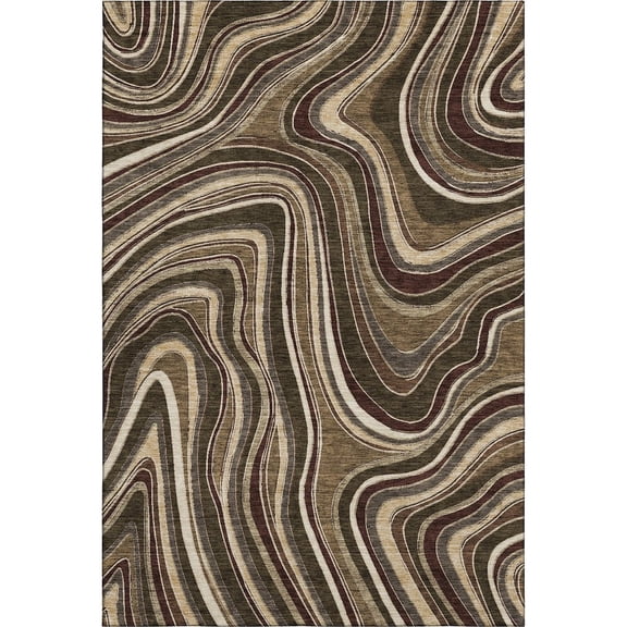 Dalyn Rugs Premium Machine Washable Mayfield AMF756 Fudge 8' x 10' Rug