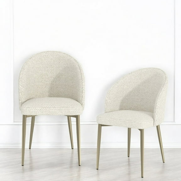 Newboti Furniture Cora White Fabric Side Chair (Set of 2) 99451